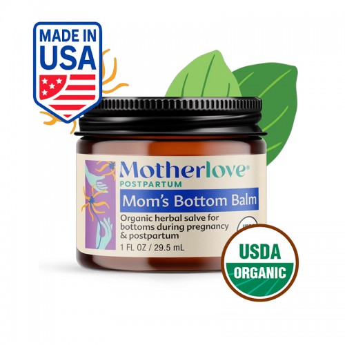 Motherlove Mom's Bottom Balm 1oz | Rhoid Balm | Made in USA | Organic herbal salve for bottoms during pregnancy & postpartum